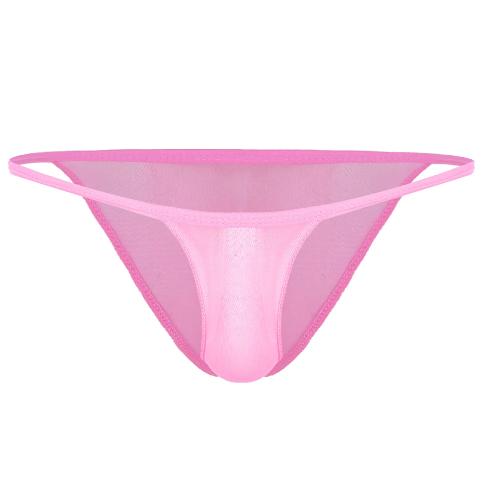 

Men's Sexy See Through Mesh Bikini Underwear Elastic Spaghetti Band Low Waist Briefs Mini Panties Private Occasions Underpants