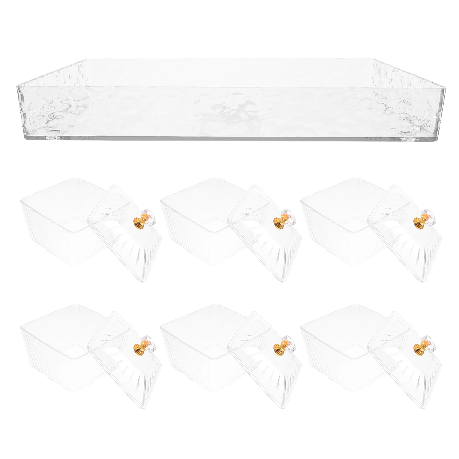 

Transparent Divided Snack Tray Multicompartment Dry Fruits Nuts Candy Plate Plastic Food Service Trays Home Bar KTV
