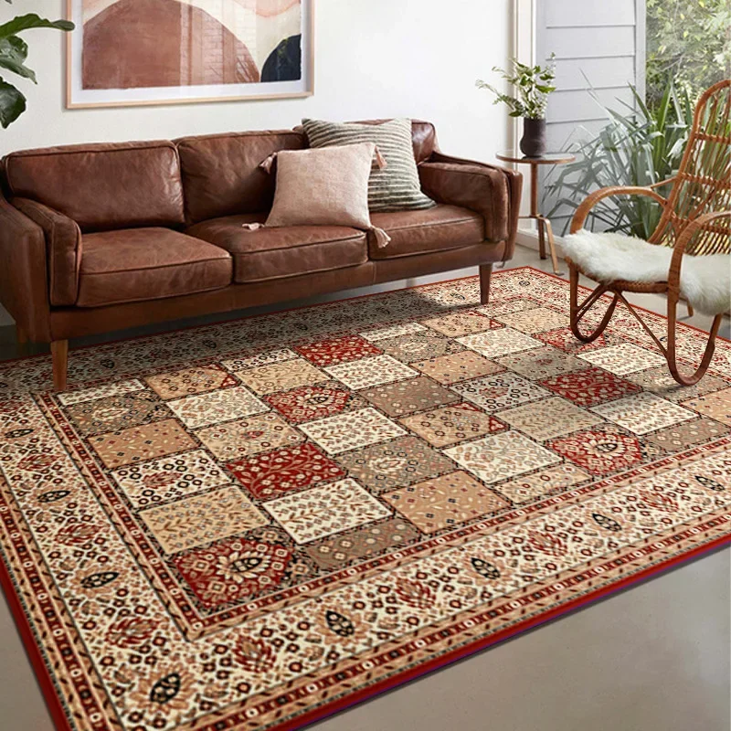 

Bohemian Crystal Velvet Carpet Living Room Bedroom Homestayarea Floor Mat Study Restaurant Art Vintage Home Decor