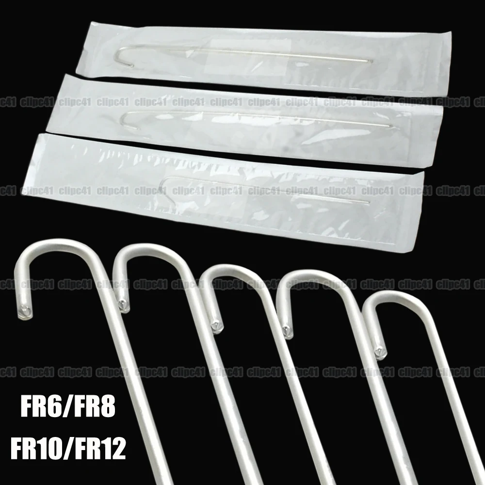 20Pcs Fr6/Fr8/Fr10/Fr12 Sterile Guide Wire Hard Endotracheal Tube Stylet For Assistance Tracheal Intubation Individual Packing