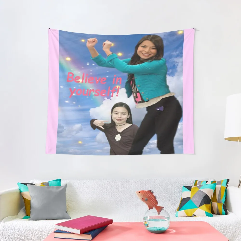 

Believe in yourself! Miranda Cosgrove iCarly Tapestry Decorative Wall Murals Room Decor