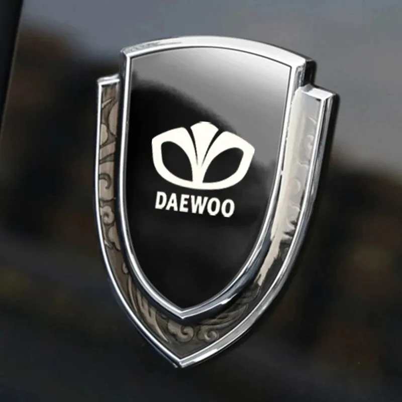 Accesorios de pegatinas metálicas 3D para coche, para Daewoo Adventra Aveo Damas Evanda Gentra Kalos LABO Lacetti Lanos LUBLIN Matiz Nexia Nubir