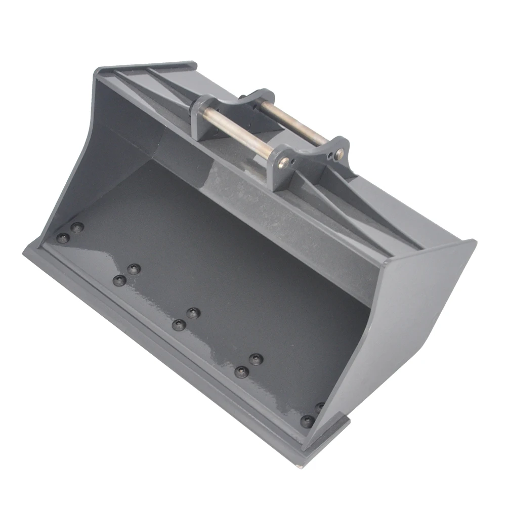 Metal Wide Flat Bucket For 1:14 RC R945 Hydraulic Excavator Model Upgrade Big Bucket Parts