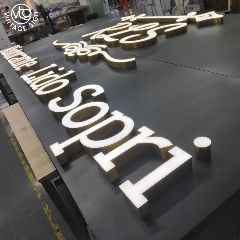 (Customized) factory custom light sign led front lit letter signs with factory prices