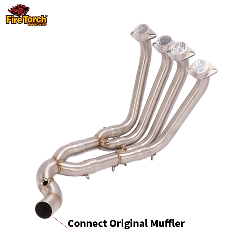 Slip For Yamaha YZF R6 2017 2018 2019 2020 Full System Motorcycle Exhaust Escape Moto Front Link Pipe Connect Original Muffler