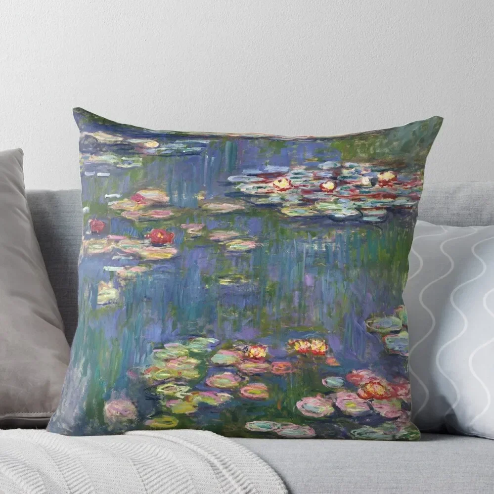 

1916-Claude Monet-Waterlilies-200 x 200 Throw Pillow luxury home accessories Sofas Covers Pillow