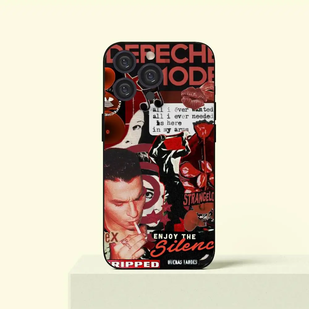 

D-DepecheS Modes Band Phone Case For IPhone 16 16e Plus Pro MAX15 14 13 12 11 XSmax Soft Black Case