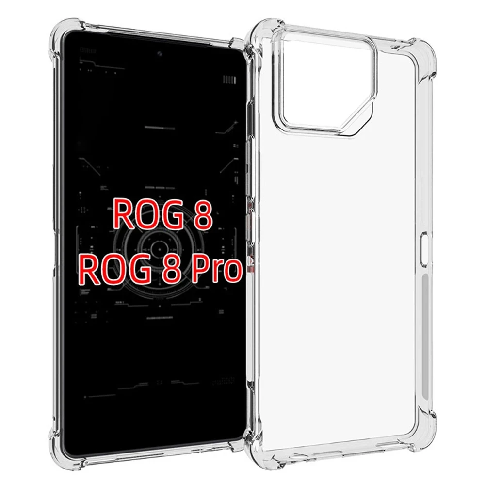 Soft TPU Transparent Phone Case for Asus Rog Phone 8 Pro Protective Cover Airbag Shockproof Coque Fundas Capa