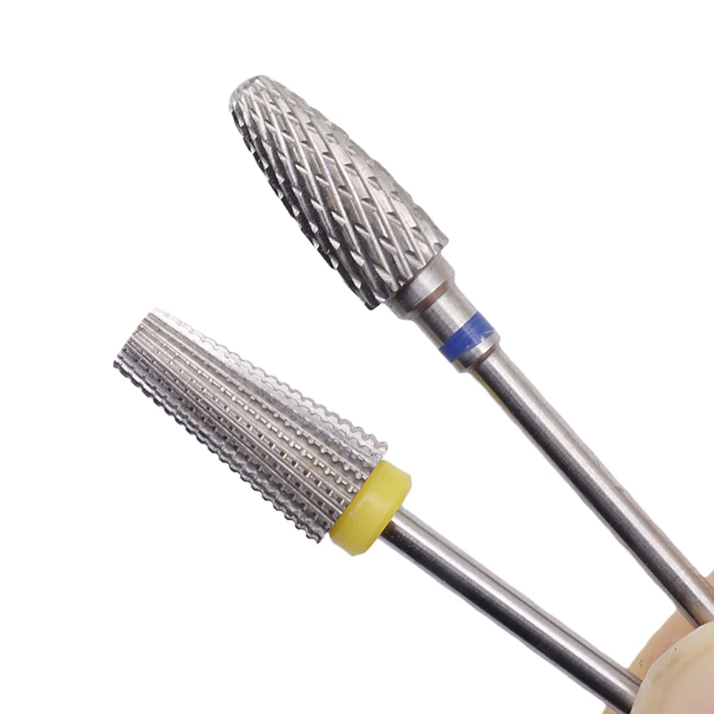 1개 전문가용 원뿔형 네일 드릴 비트 카바이드 3/32인치 밀링 커터 매니큐어용 로터리 버 전동 드릴 액세서리 도구