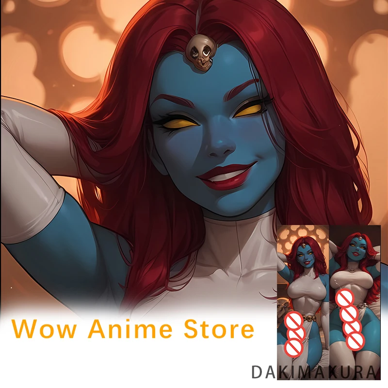 غطاء وسادة مطبوع على الوجهين من Mystique Futa Dakimakura، وسادة للجسم بالحجم الطبيعي #5