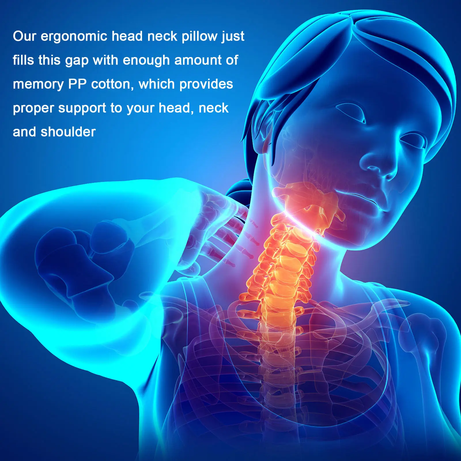 

2Pcs 3D Car Neck Rest Pillow Ergonomic Head Support Cushion Relieves Pain Improves Posture and Driving Comfort