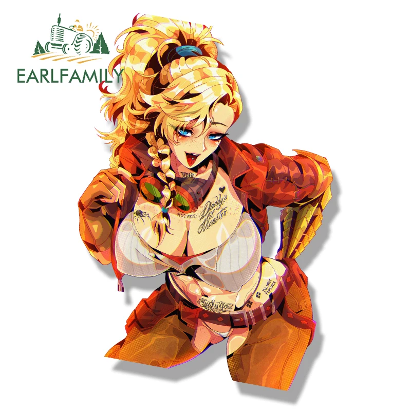 EARLFAMILY وجع مومي جيما فانارت سيارة ملصق الساخن لعبة البرالات رسم Waifu ملصق JDM الكرتون Peeker الكتابة على الجدران ملصقات #2