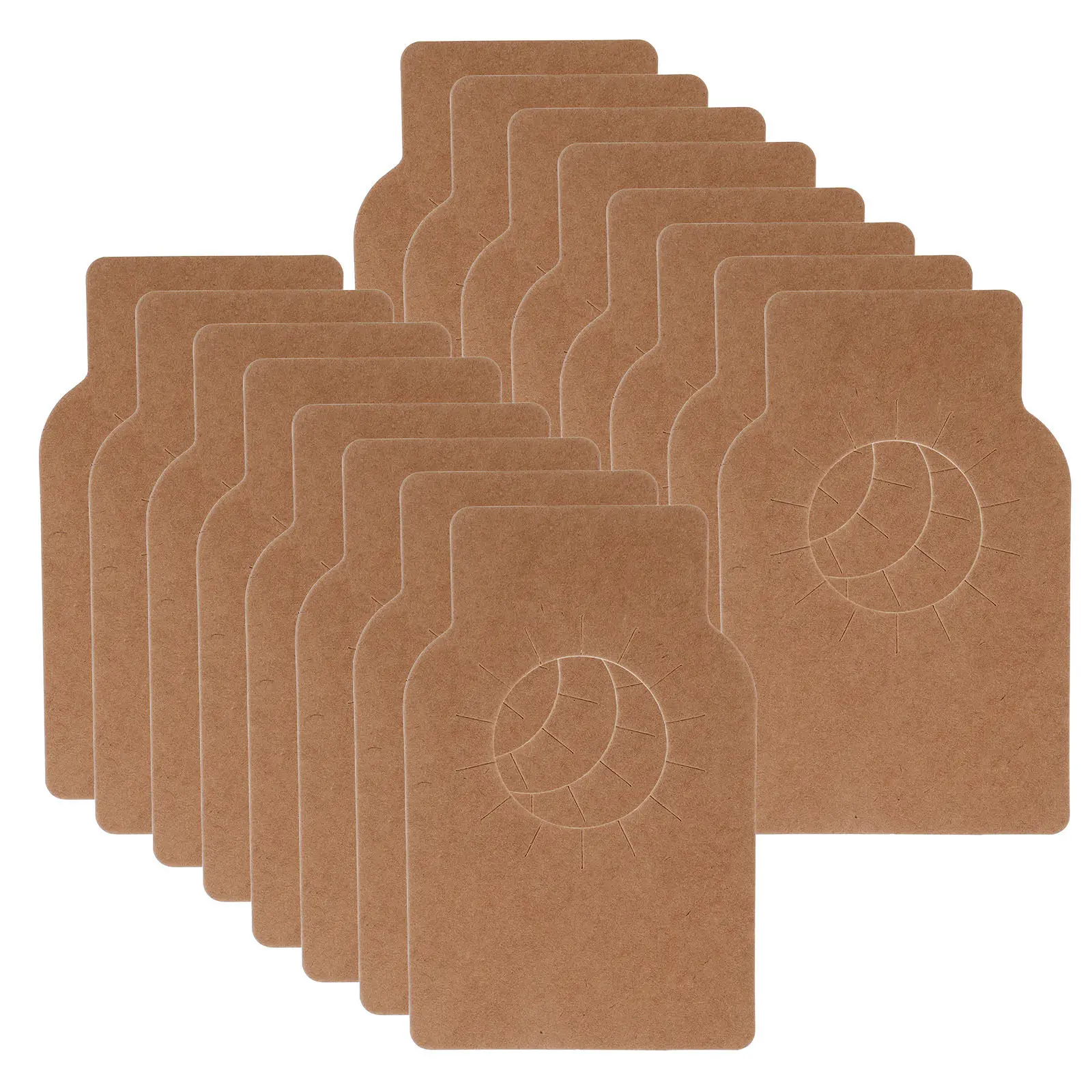 50Pcs Wine Bottle Neck Labels Blank Kraft Paper Tags Hanging Brown Vintage Rustic Identification Wine