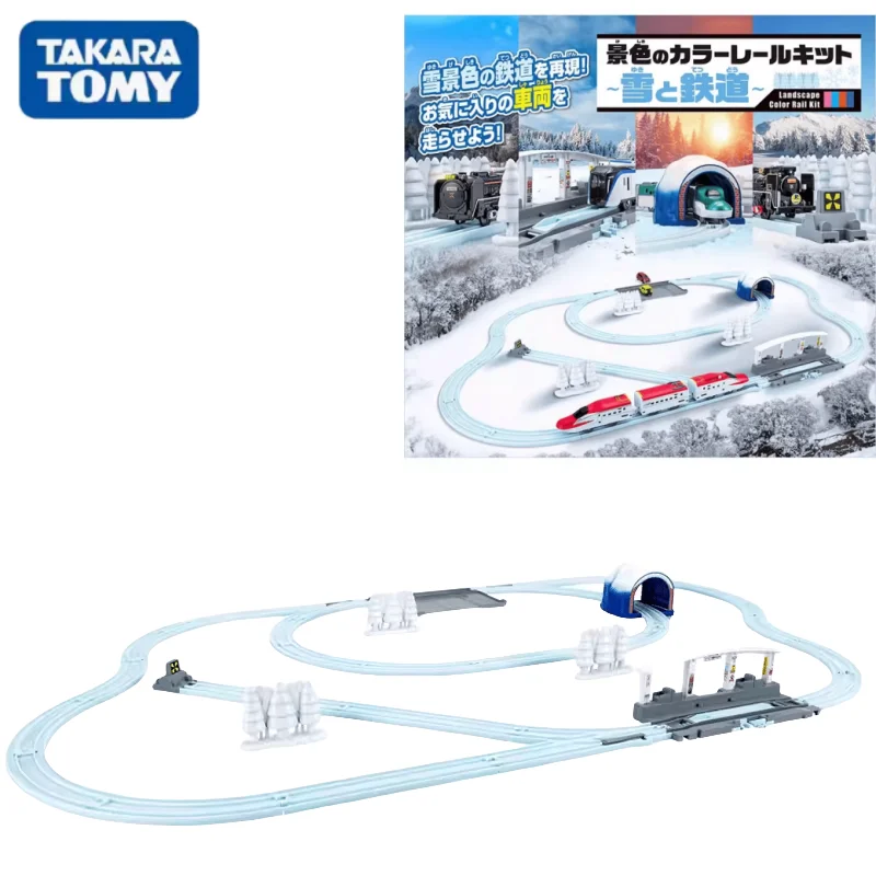 TAKARA TOMY Four Seasons series track set Winter Snow Field Railway train track 918905, boy toy,children's holiday birthday gift