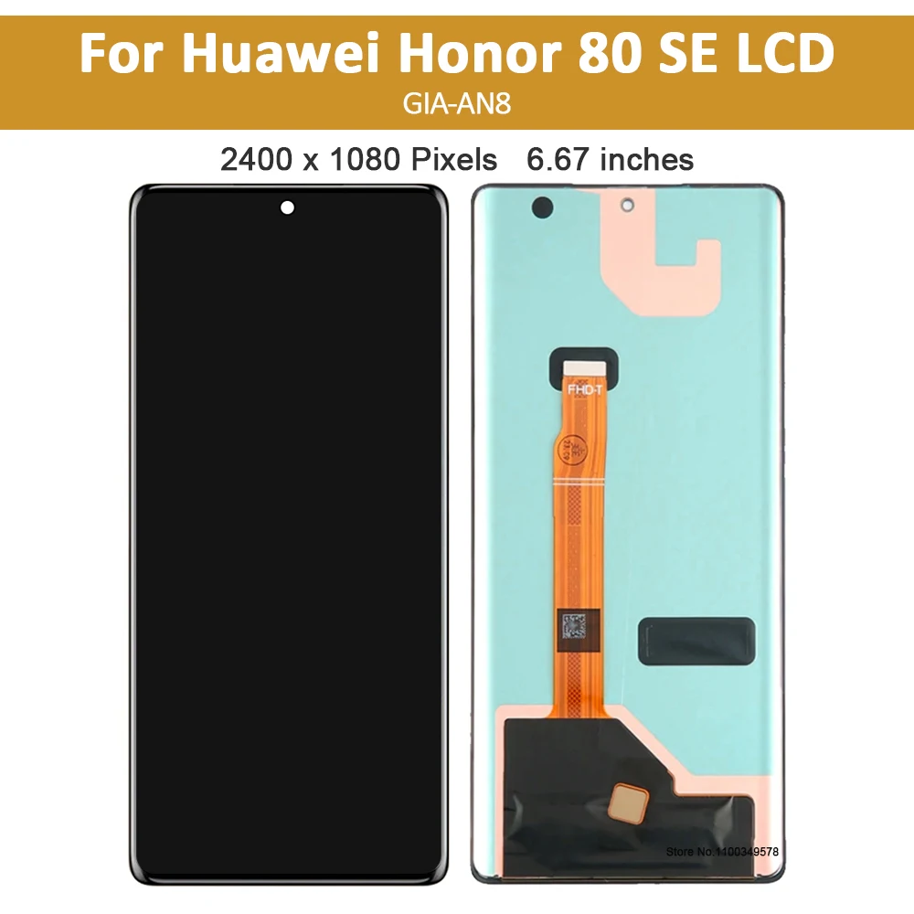 Imagem -02 - Original Oled Lcd Display Touch Screen Digitizer Assembly Peças de Reparo para Huawei Honor 80 se Gia-an8 667