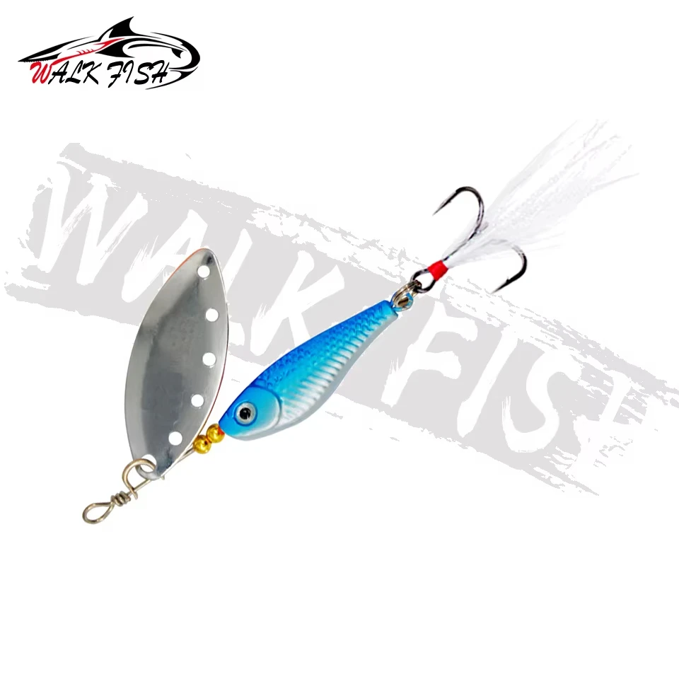 WALK FISH 1 Uds. 16,5g VIB giratorio venta al por mayor compuesto giratorio lentejuelas plumas en forma de pez plomo cebo para peces equipo de pesca Metal - imagen 5