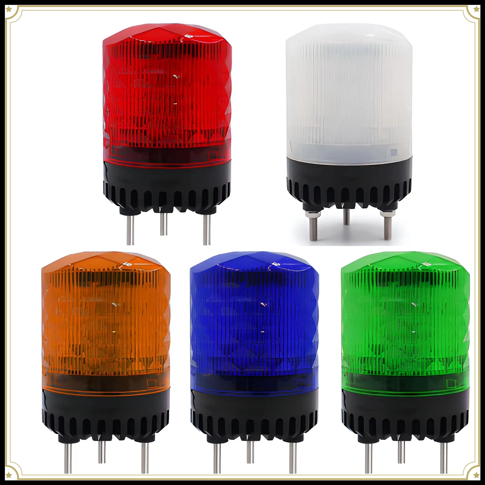 Wtsafe SF-902 Multicolor LED 12V/24V IP65 ABS Audible and Visual Safety Warning Light with Voice Alarm 105dB
