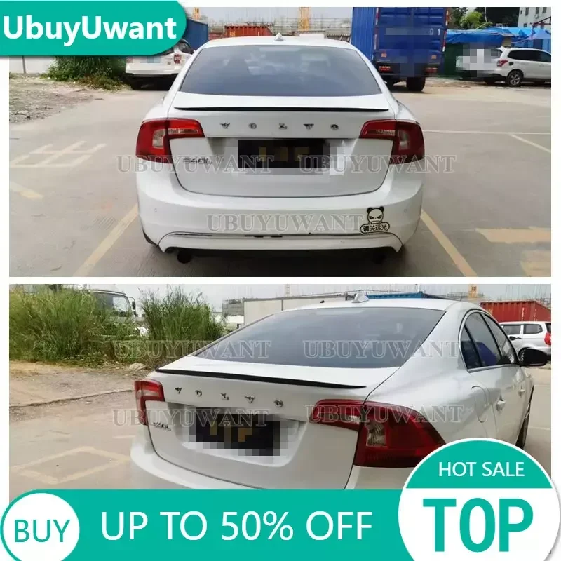 

Спойлер для VOLVO S60 2014-2016, высококачественный задний спойлер из углеродного волокна для VOLVO S60