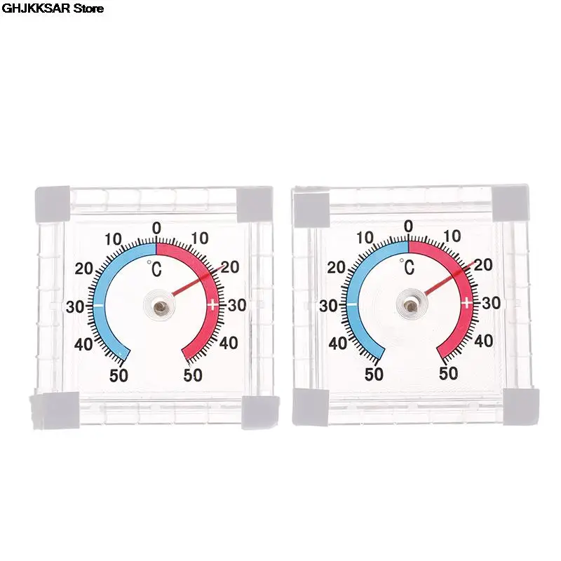 1pc Temperature Thermometer Window Indoor Outdoor Wall Garden Home Graduated Disc Measurement 76*76*23mm