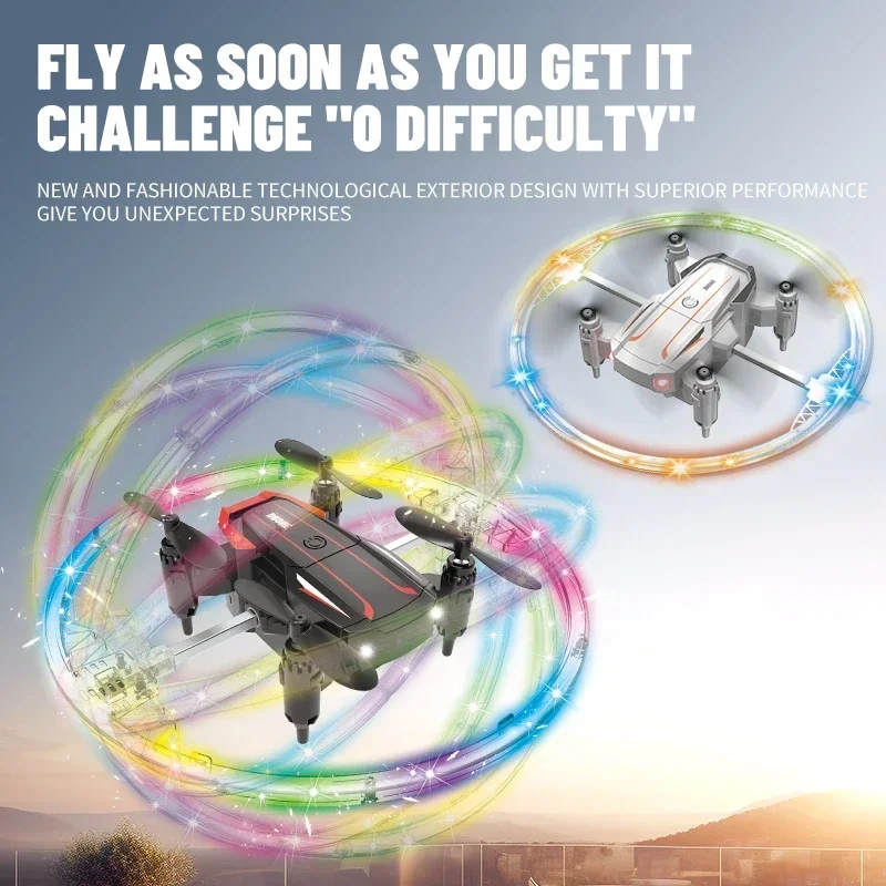 BK2 Mini RC Stunt Rolling Drone With Colorful Lighting Professional Quadcopter Fixed Height Miniature Drones Toys for Boys