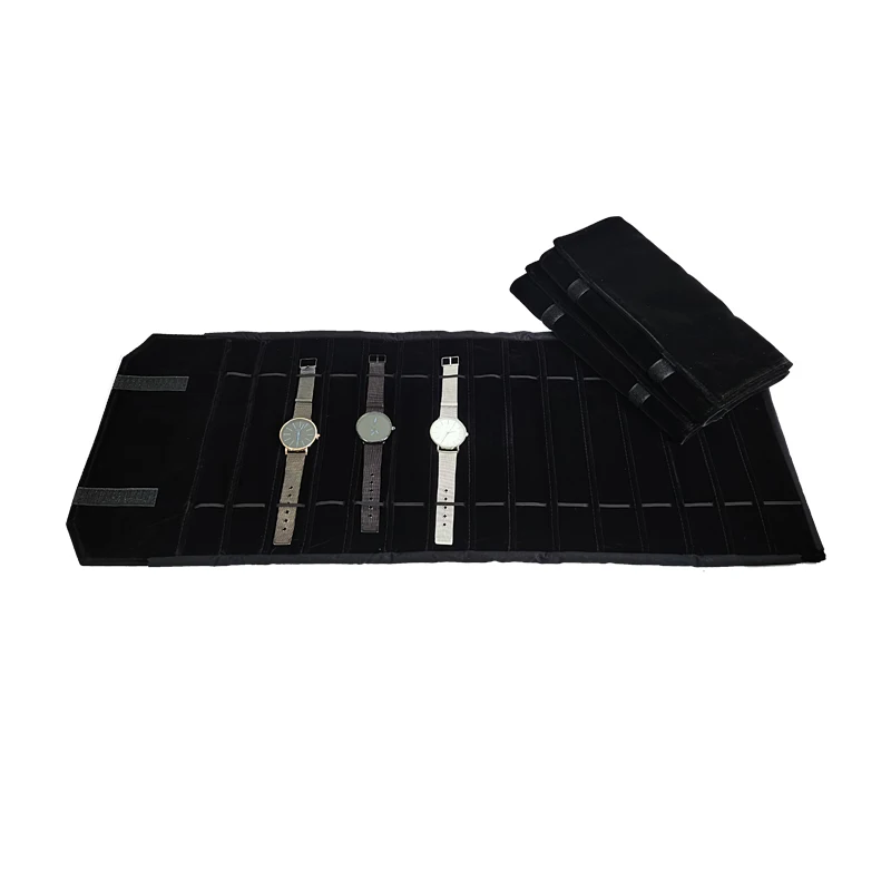Velvet Watch Roll Bag Jewelry Holder Case