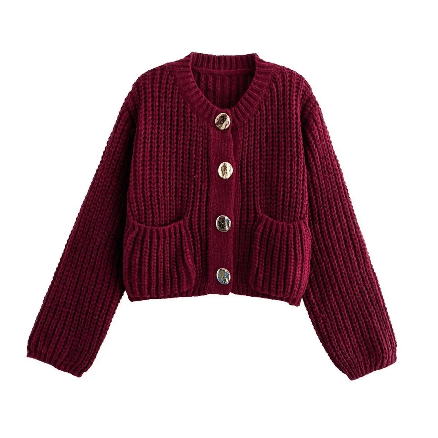 Cardigan tricoté pour femme, manteau Long Sve avec bouilloires et boutons, pull Faionable pour femme, automne et hiver