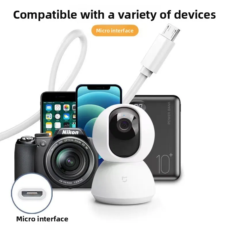 Cavo USB tipo C 3/5/8M di ricarica rapida lunga per telefono Android con fotocamera Ezviz