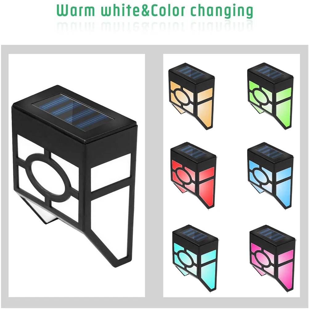 Solar Lamps Outdoor Solar LED Wall Lights Solar Fence Post Lights For Outdoor Deck Garden Patio Yard Stairs Landscape Lighting