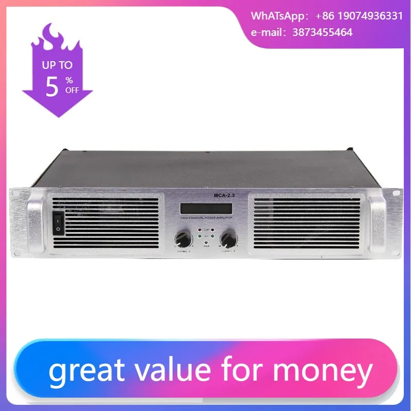 

Wholesale MCA-7.3 Professional Power Sound System 2*730W Hi Fi Mini Stereo Audio Mixing Amplifier