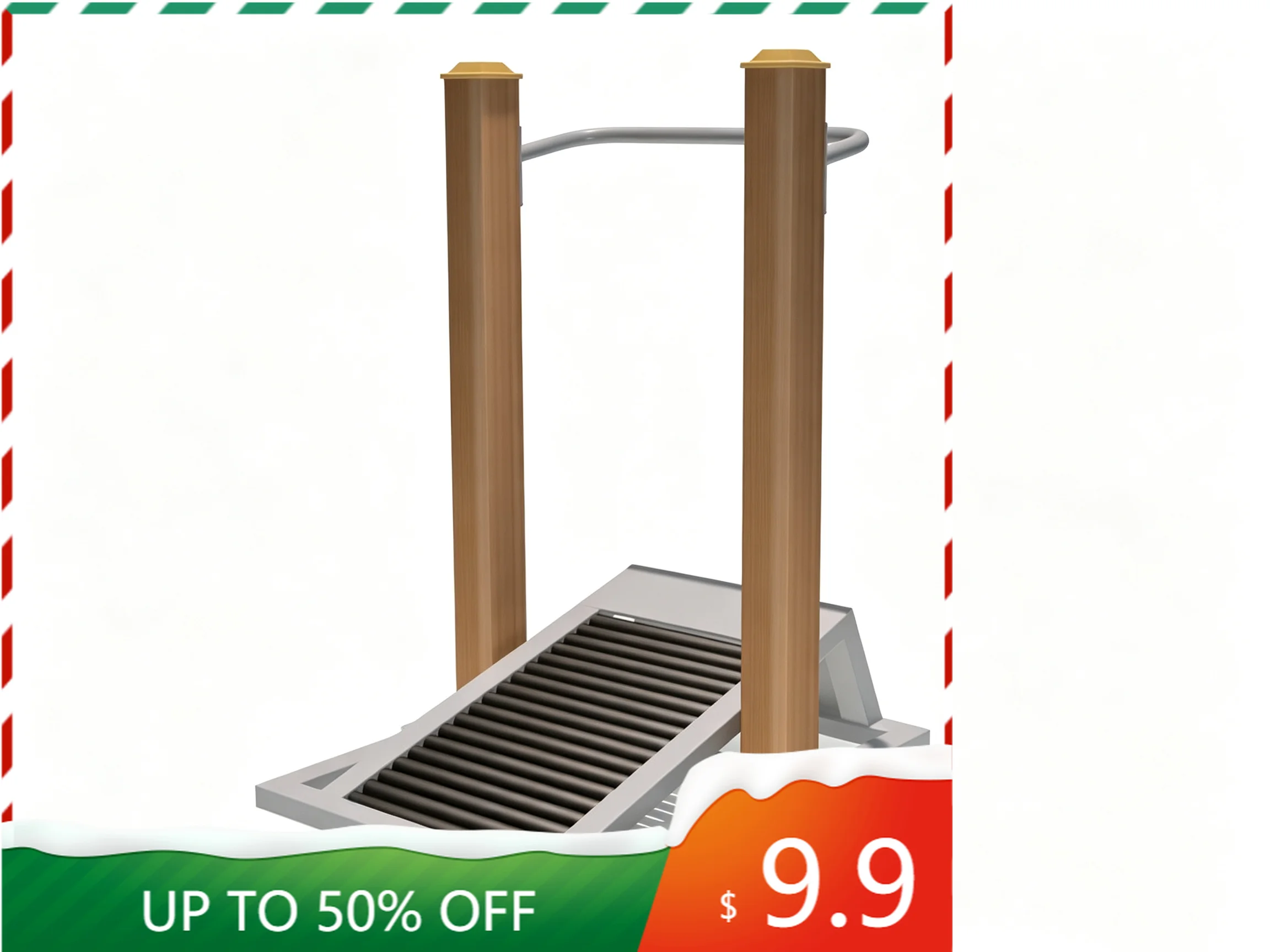Eco‑Friendly Outdoor Fitness Machine Galvanized‑Steel Air Walker Treadmill for Public Community Park