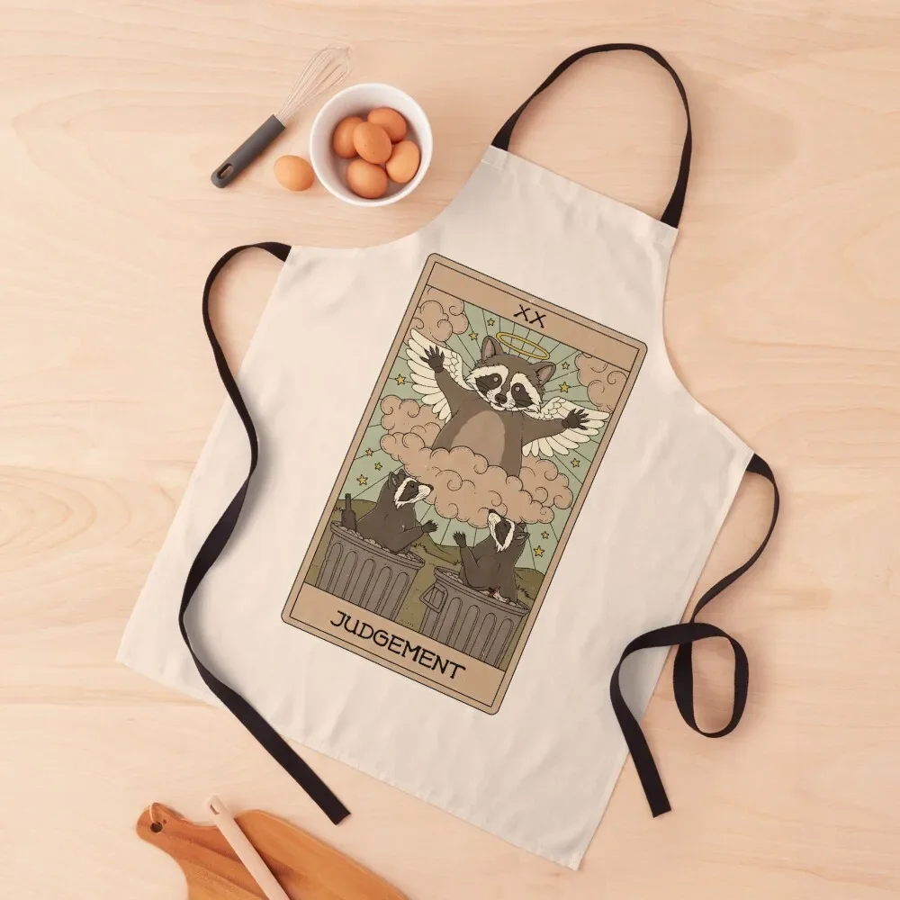 

Judgement - Raccoons Tarot Apron For Man Haircut custom women's kitchen cleanings men Apron