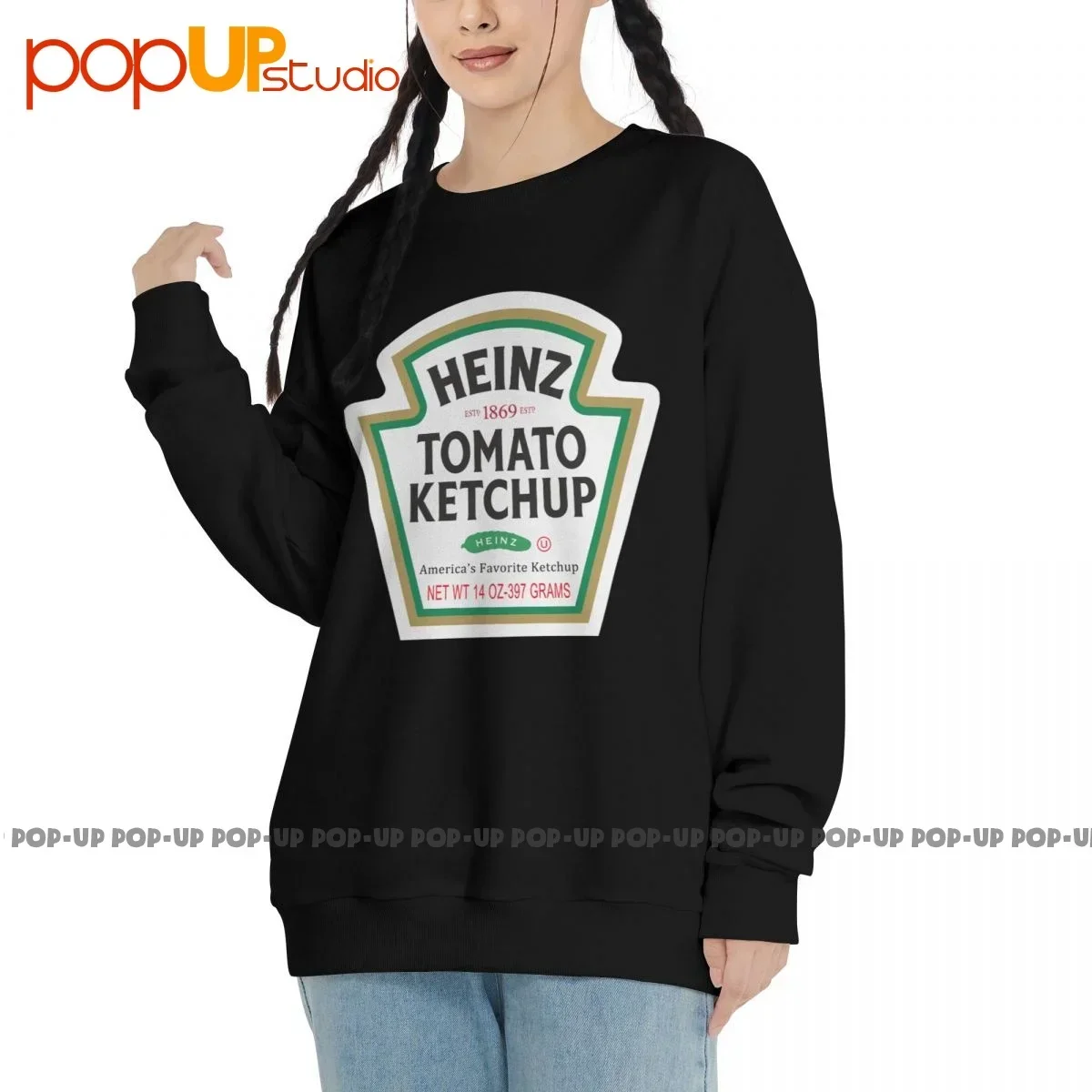 Heinz Americas Favorite Ketchup Graphic 80S 90S Sweatshirt Pullover Shirts Rare Funny Harajuku High Quality