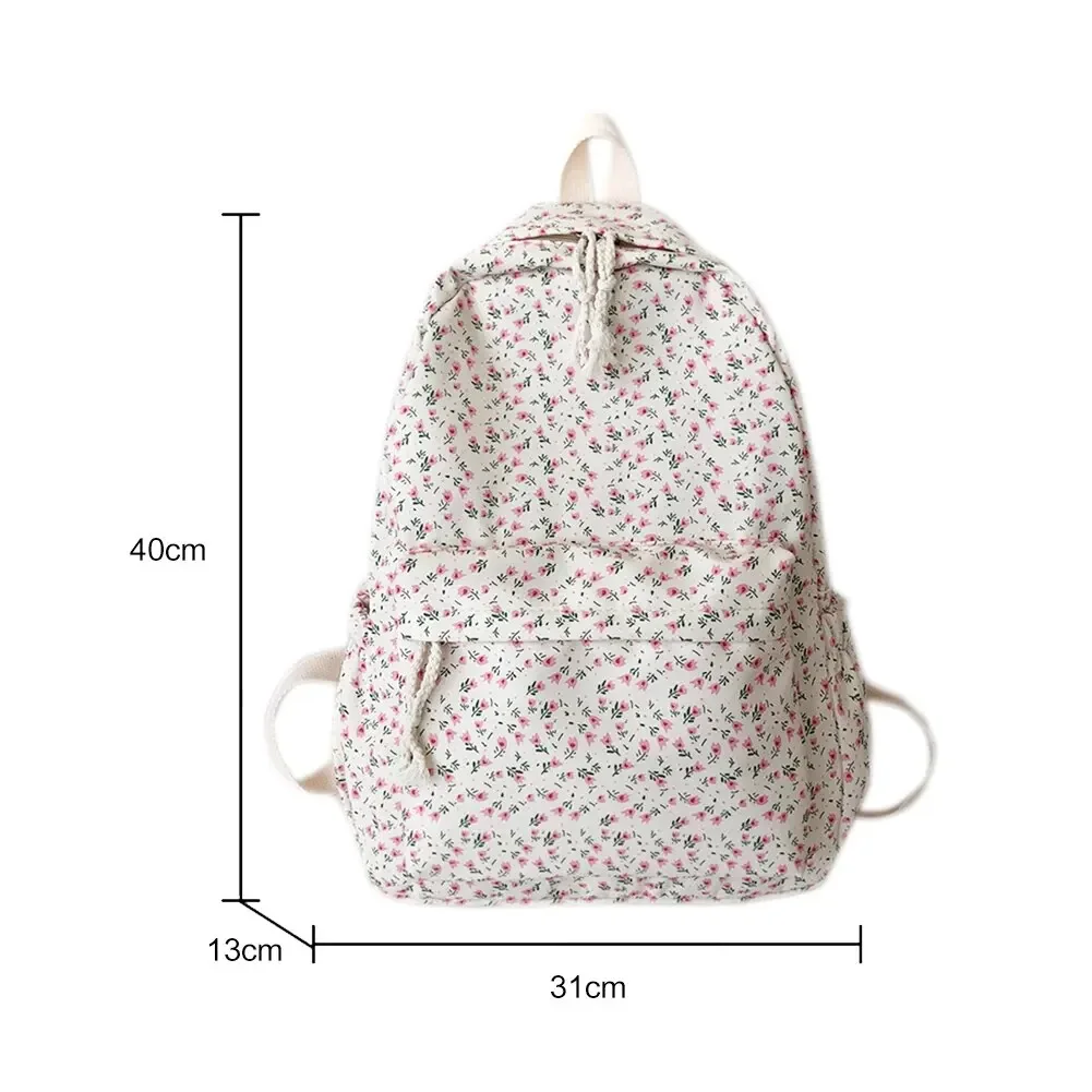 Mochila escolar coreana para estudiantes, mochilas escolares blancas florales para niñas adolescentes, mochila Linda para mujeres, bolsa para libros de marca, mochila de nailon