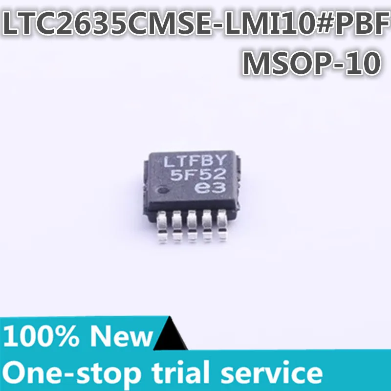 

5-100pcs %New original LTC2635CMSE-LMI10#PBF MSOP10 silk screen LTFBY 4-channel I2C 12-bit DAC ADC