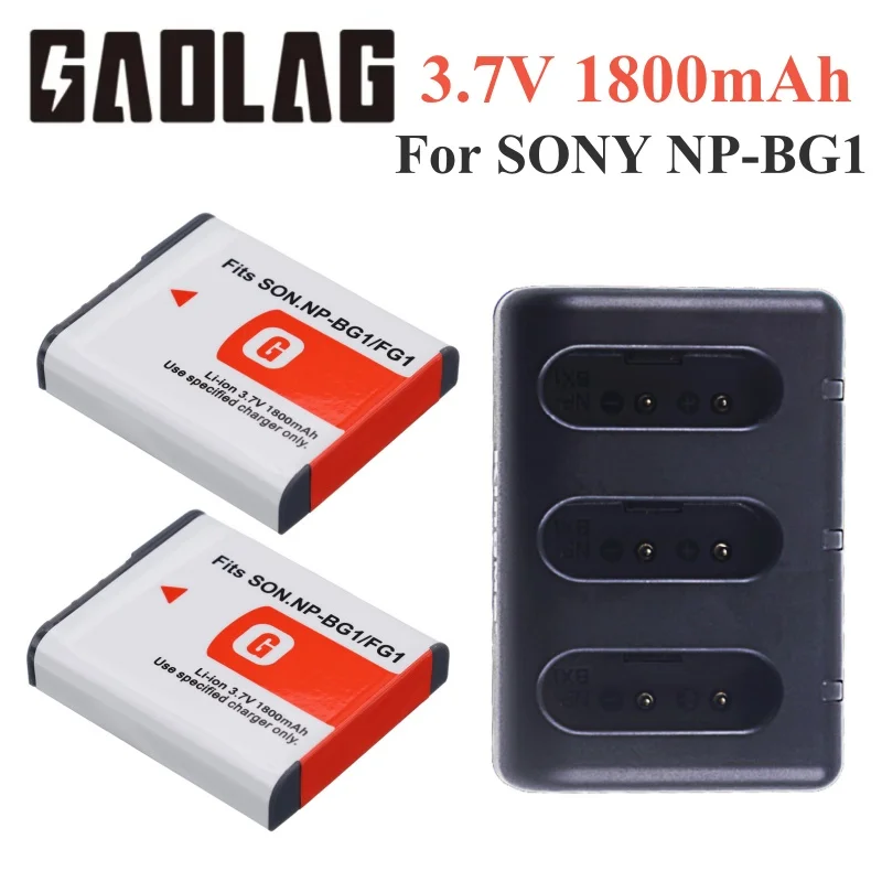 1850mAh NP-BG1 NP-FG1 NPBG1 Rechargeable Li-ion Digital Camera Battery For Sony DSC H3 H5 H7 W70 W80 WX1 NP BG1 FG1 Battery