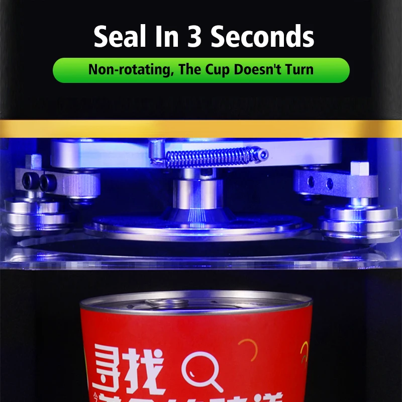 Factory Wholesale Non-rotary Commercial Milk Tea Shop Beer Can Sealing Machine Capping Automatic High Speed Sealing Machine