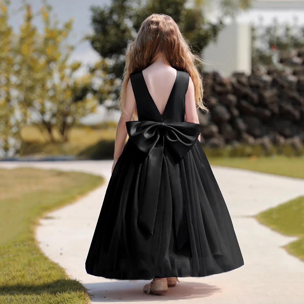 Kids Princess Dress For Flower Girls Birthday Party Dresses Puff Sleeve Children Elegant Wedding Formal Pageant Prom Party Dress