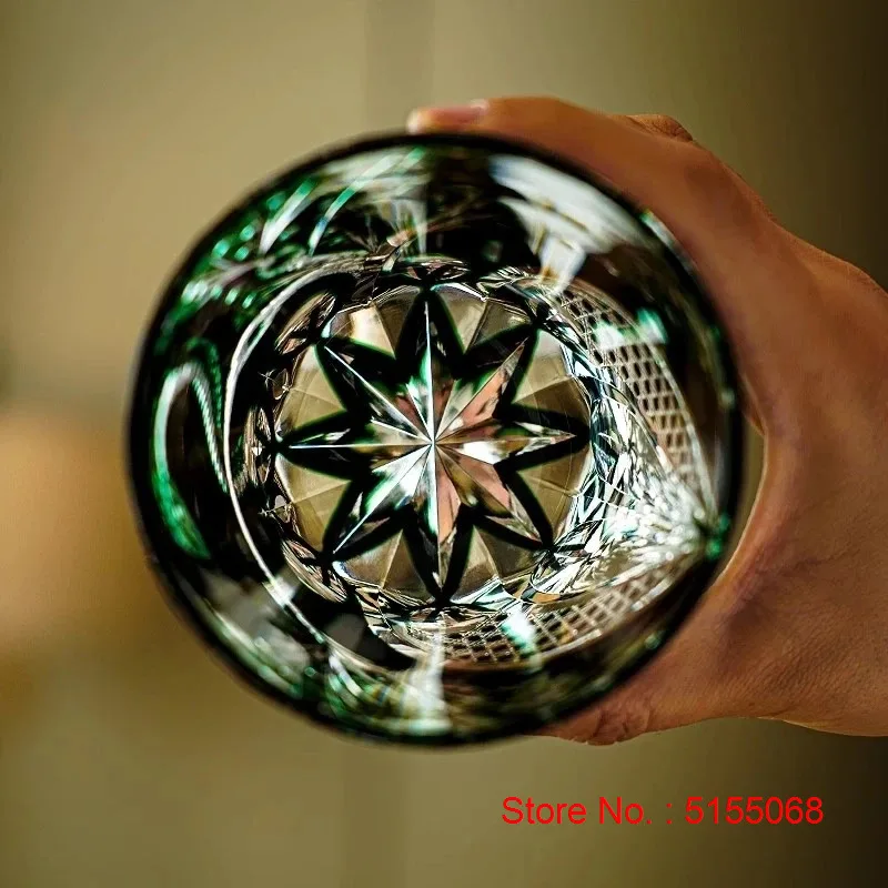 Chinese Style Zodiac Snake Edo Kiriko Crystal Cup Guardian Snake Wineglass Liquor Whisky Glass Brandy Snifter Top Souvenir Gifts 5