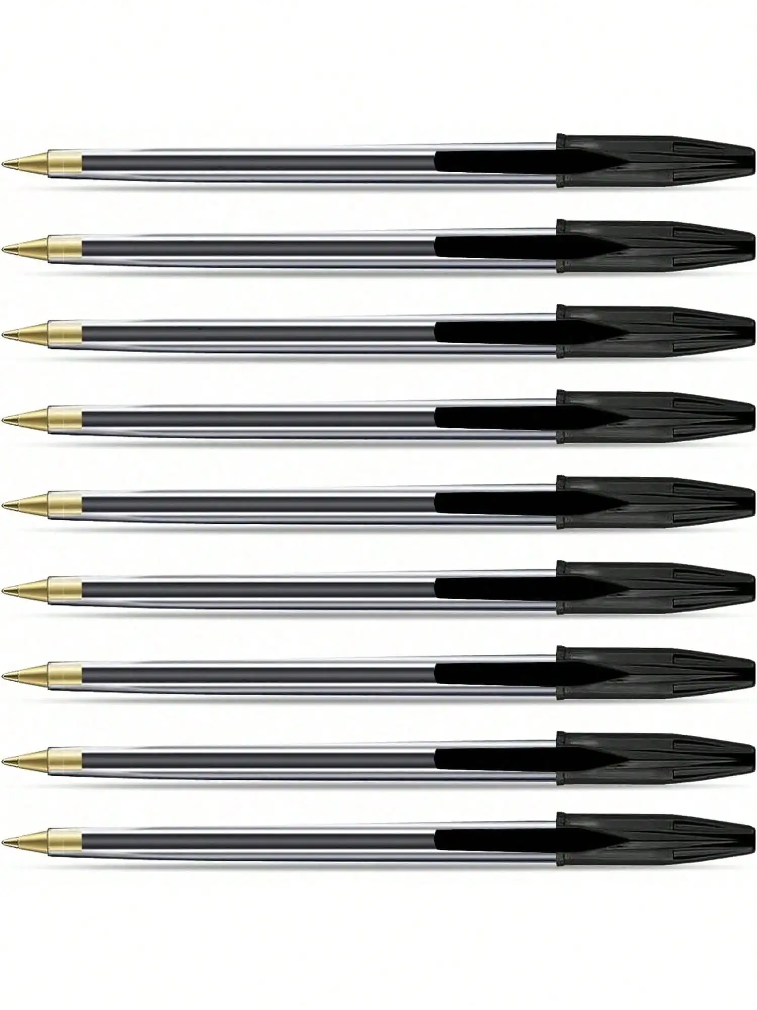 Pack of 20 Black Ballpoint Pen with Middle Tip for Liquid and Smooth Writing - Professional Quality Ballpoint Pen for Home Use
