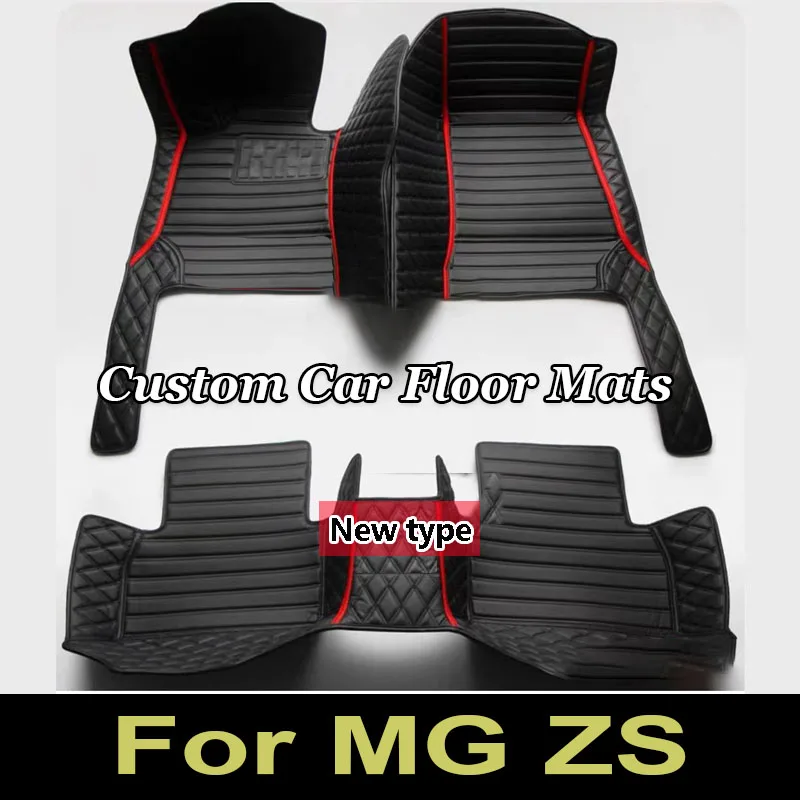 Non-hybrid Car Mats For MG ZS ZX ZST Astor ZS11 Crossover 2018~2022 Waterproof Floor Mats Push Button handbrake Car Accessories