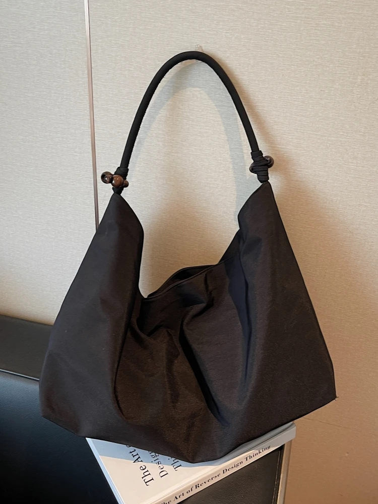 Korean Style Lazy Bag Pure Color Korean System Loose Sensation Small Size Ins Wind 2025 Super Fire Single Shoulder Tote Bag T...