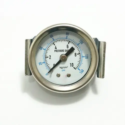 Imagen 1 del producto Medidor de presión de compresor de aire, cara de 40mm, 0-140 PSI, montaje Axial con soporte G1/8""