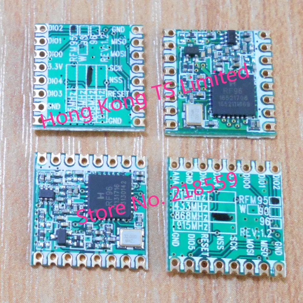 4pcs/lot RFM95 20dBm 100mW 868Mhz 915Mhz DSSS spread spectrum wireless transceiver module SX1276 lora module