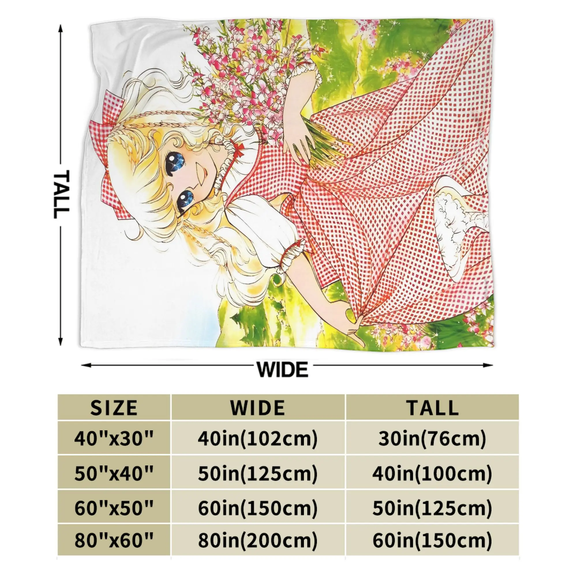 الكرتون كاندي كاندي بطانيات محبوكة الصوف أنيمي سوبر لينة رمي بطانية لسيارة أريكة الأريكة المفرش