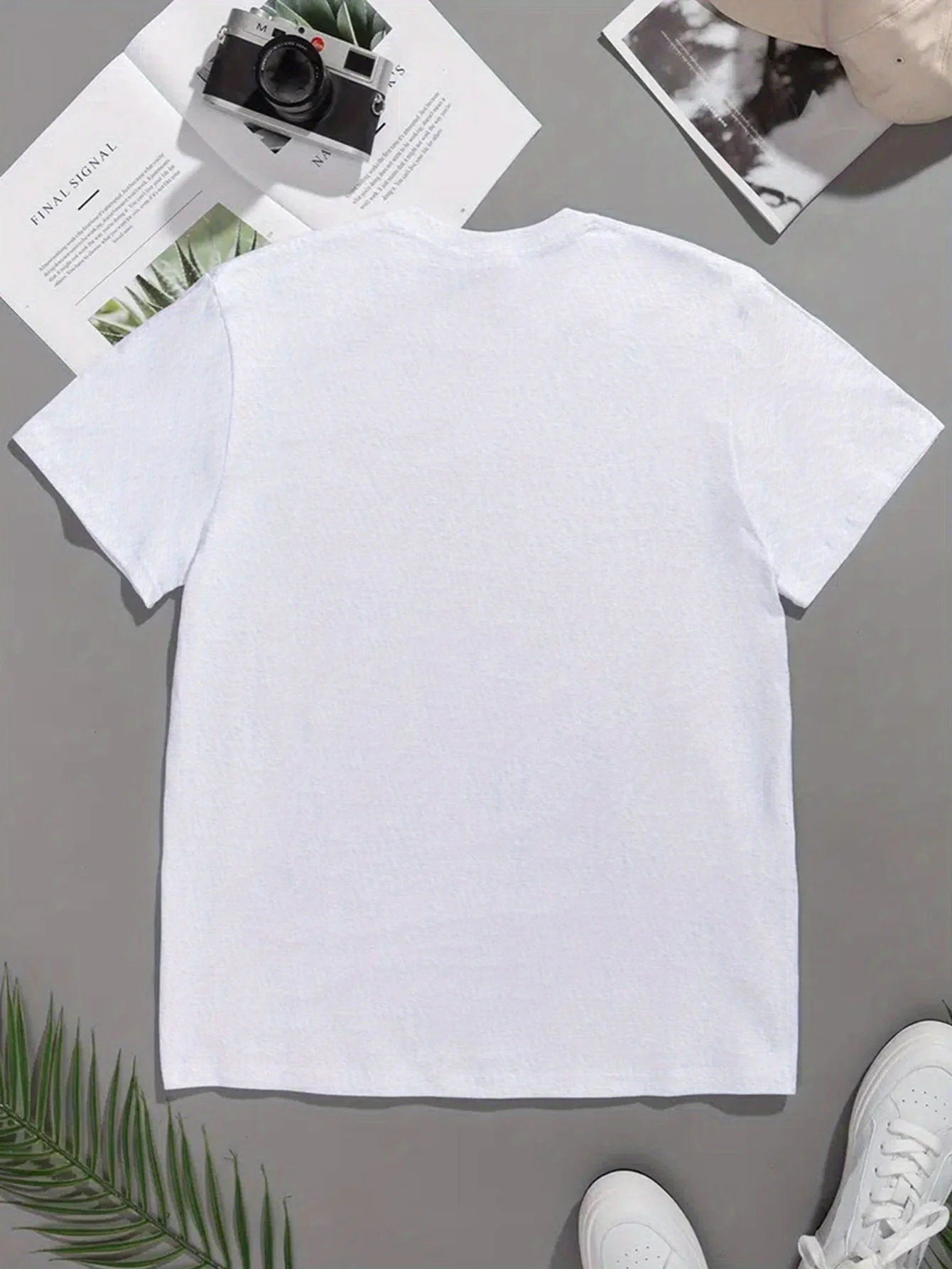 Funny French Fries Ketchup Graphic Men's Cotton T-Shirt Breathable Casual Short Sleeve Tee
