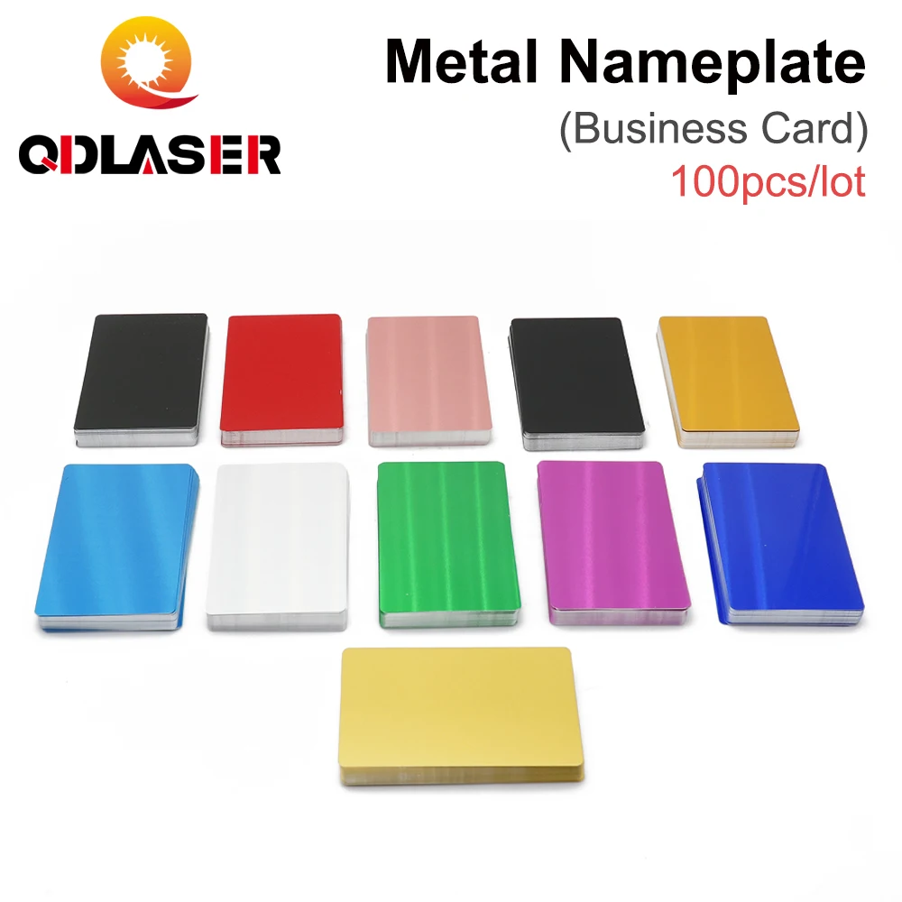 

100pcs Metal Business Cards Color aluminum business card for Laser Engraving Crafting Multipurpose Metal Business Cards DIY Card