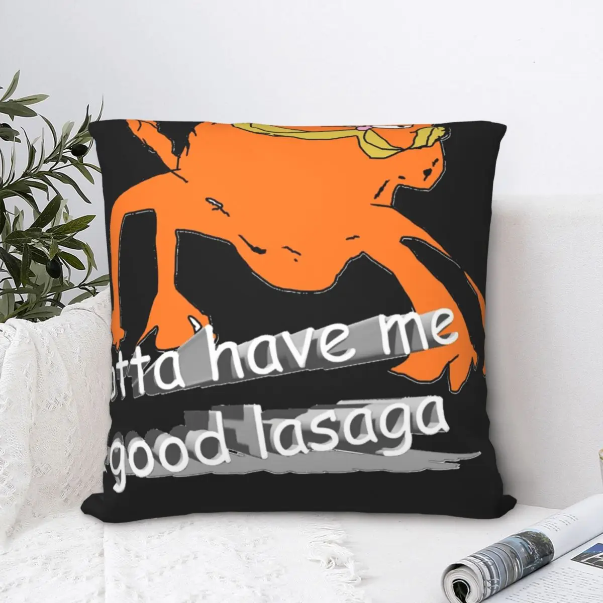 

Gotta Have Me Some Good Lasaga Square Pillowcase Polyester Pillow Cover Velvet Cushion Zip Decorative Comfort Throw Pillow Home