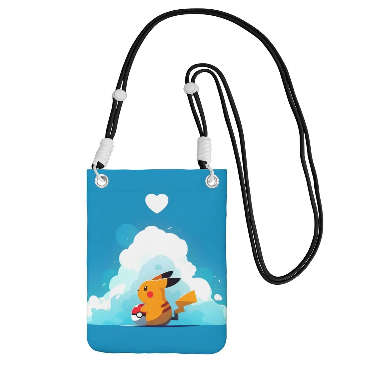 

Custom P-Pikachus Smart Phone Wallet With Strap Series Video Games Crossbody Bag Men Women Running Mobile Phone Bag