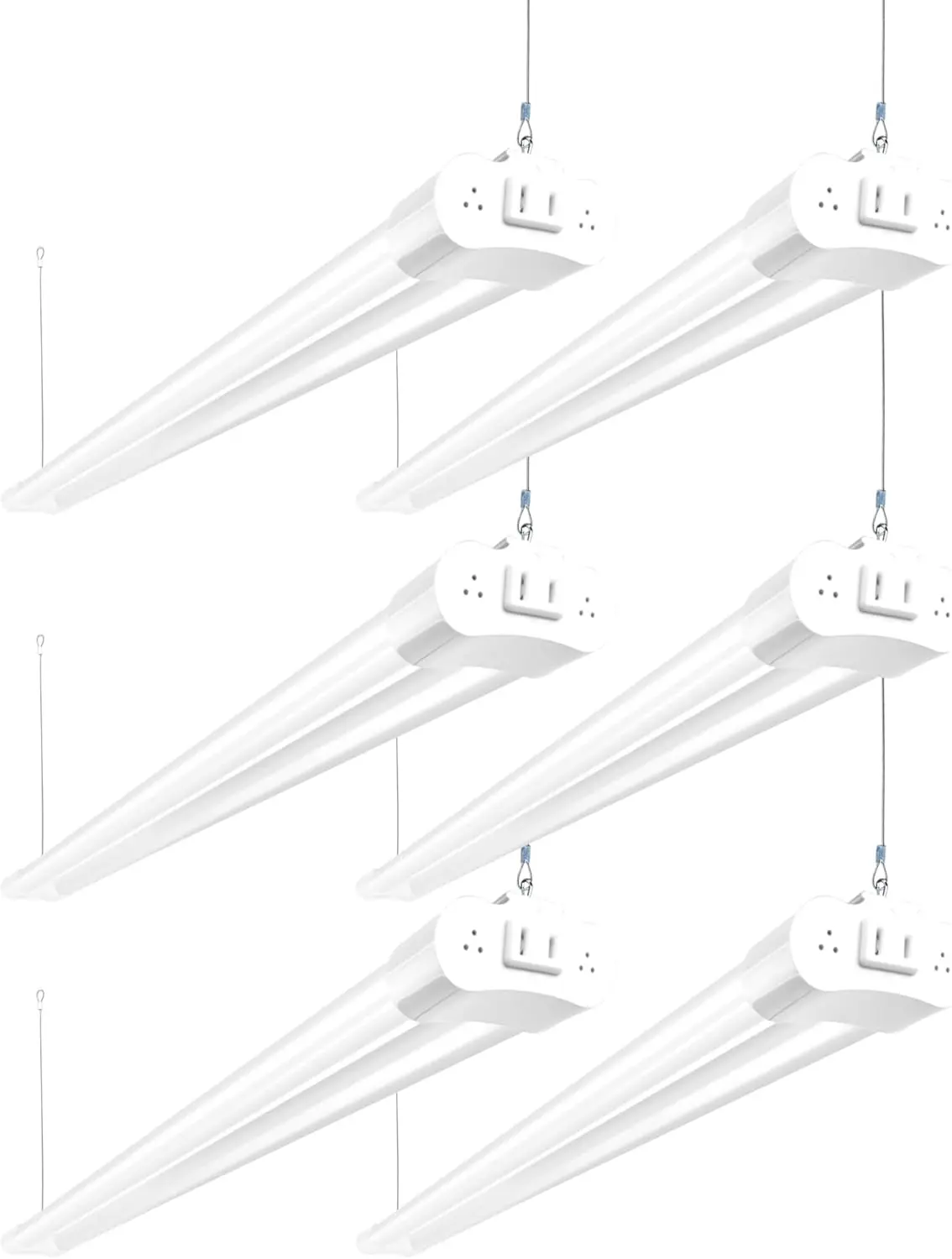 

Набор из 6 светодиодных светильников для мастерской, 4 фута, соединяемые, 4400 лм, 42 Вт, 5000K дневной свет, для гаража, сертифицировано ETL
