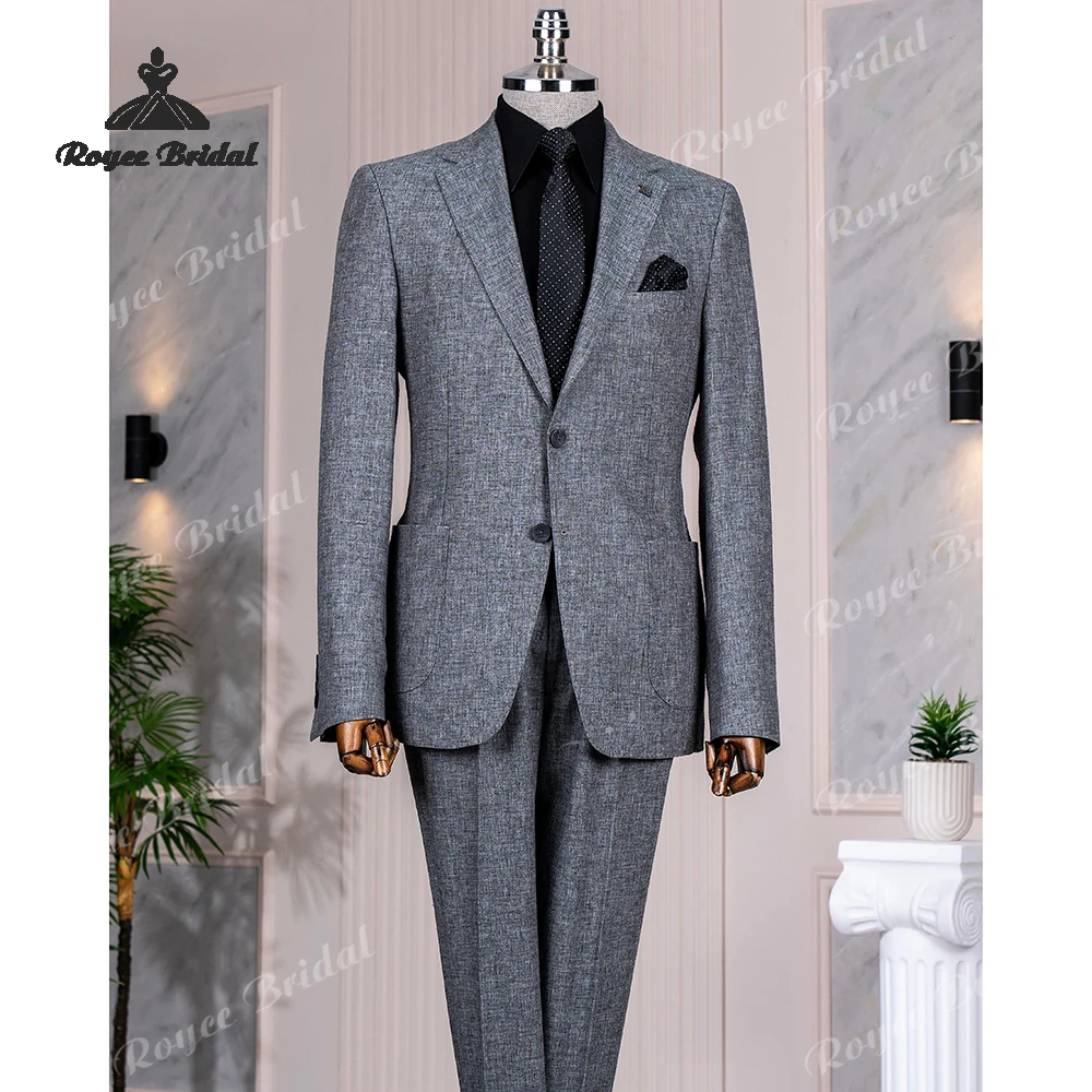 Notch Revers Tweedelige Single Breasted Heren Trouwpak 2026 Zakelijk Avondpak Aangepaste trajes para hombre